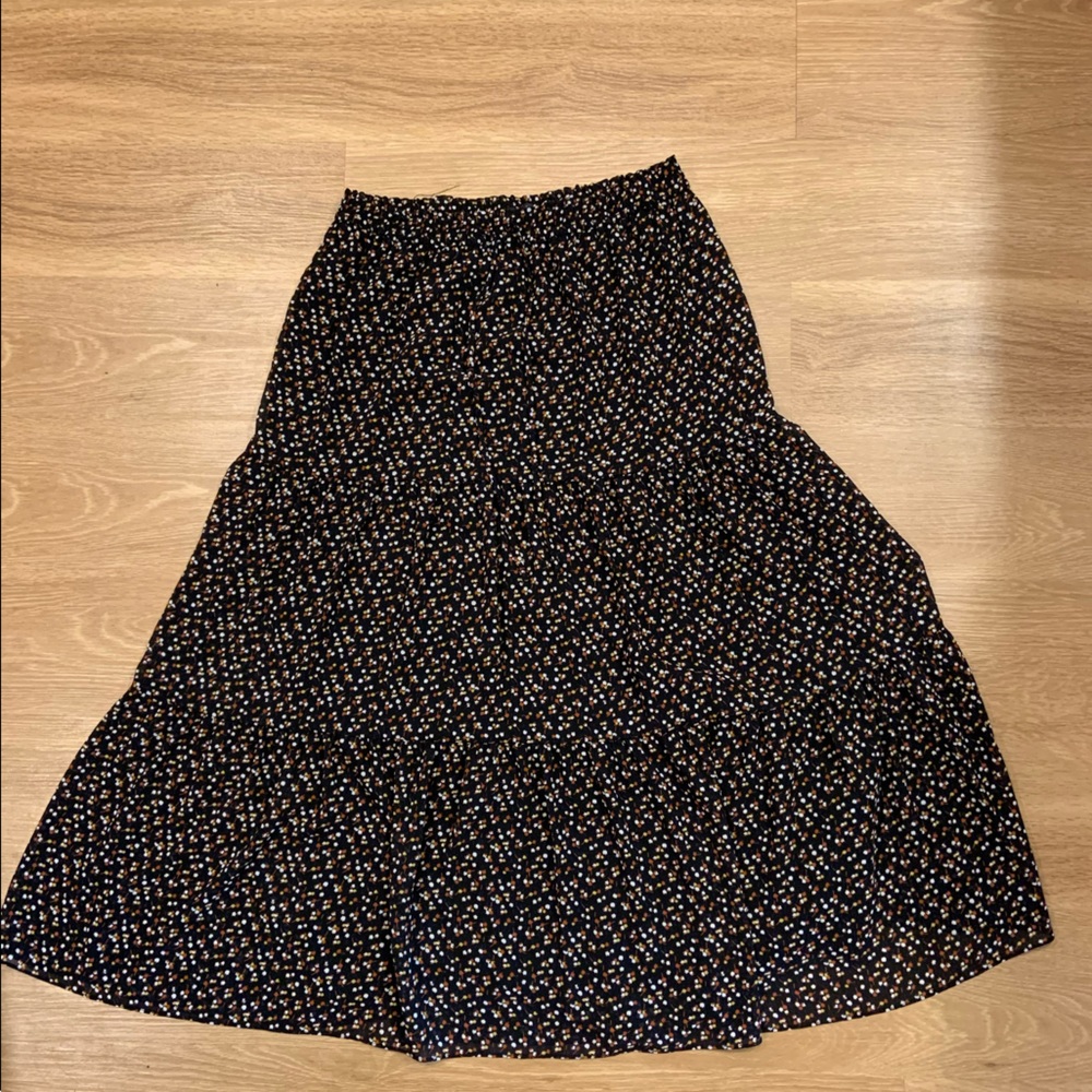 Madewell ruffle tiered maxi skirt
